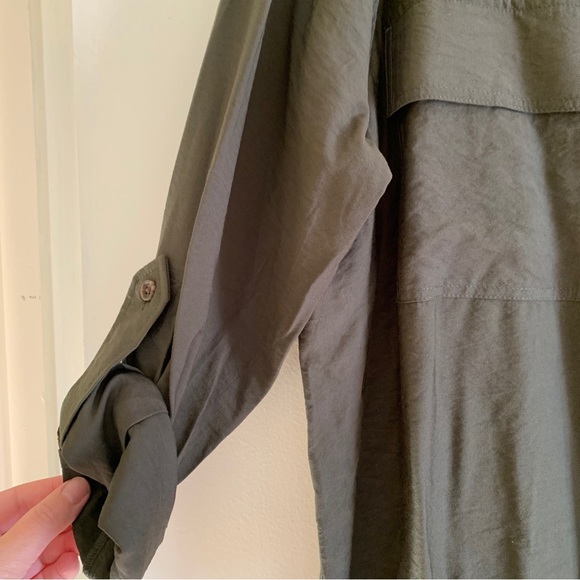 Banana Republic Factory Women’s Utility Shirt Green Size Small EUC - Picture 4 of 8